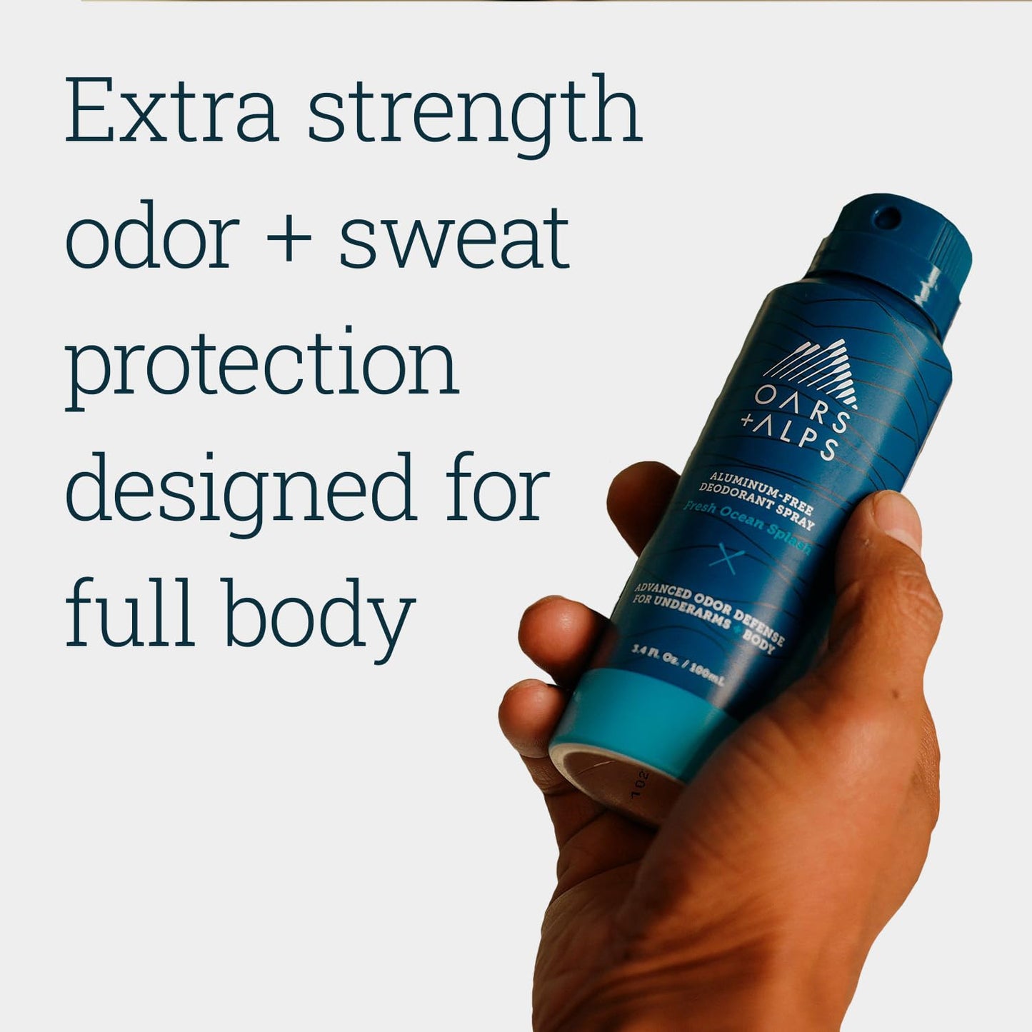 Oars + Alps Spray Deodorant for Men and Women, Aluminum Free Deodorant and Full Body Spray, Travel Size, Fresh Ocean Splash