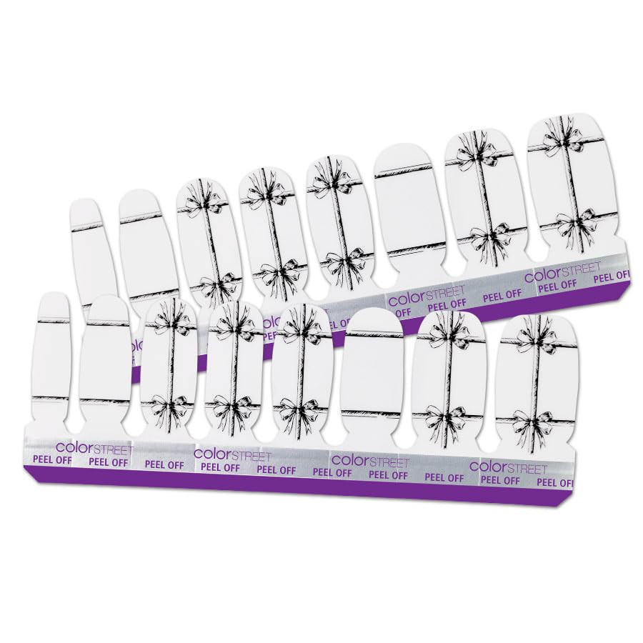 Color Street 'All Wrapped Up' Clear Overlay Design (FDL103) - Nail Polish Strips Merry Moments 2023