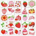 Konsait Strawberry Tattoos, 96Pcs Berry Sweet Strawberry Shortcake Birthday Party Decorations Tattoos, Strawberry Party Decorations & Strawberry Goodie Bag Stuffers, 48 Design