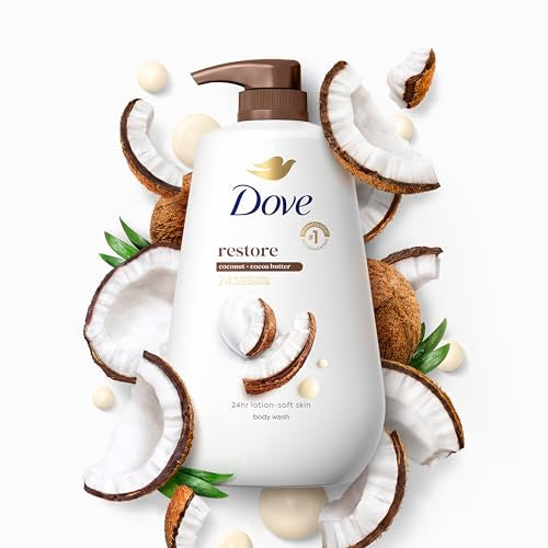 Dove 24hr Moisturizing Body Wash Coconut Cocoa Butter 30.6oz