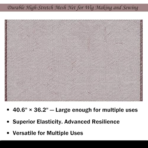Wig Cap Lace Mesh Fabric - 1 Yard Stretch Net for Wig Making