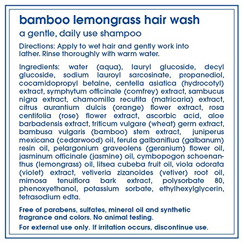 LATHER Bamboo Lemongrass Shampoo & Conditioner Set - Gentle Daily Moisturizing Shampoo & Hair Detangler Conditioner for All Hair Types - Lightweight, Non-Greasy, Sulfate Free - 8 Fl Oz Bottles