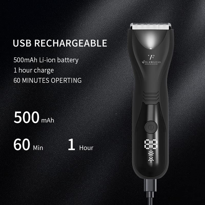 V Flawless Electric Body Hair Trimmer/Shaver Waterproof Ideal for All Body Parts Ultimate Male Hygiene Razor
