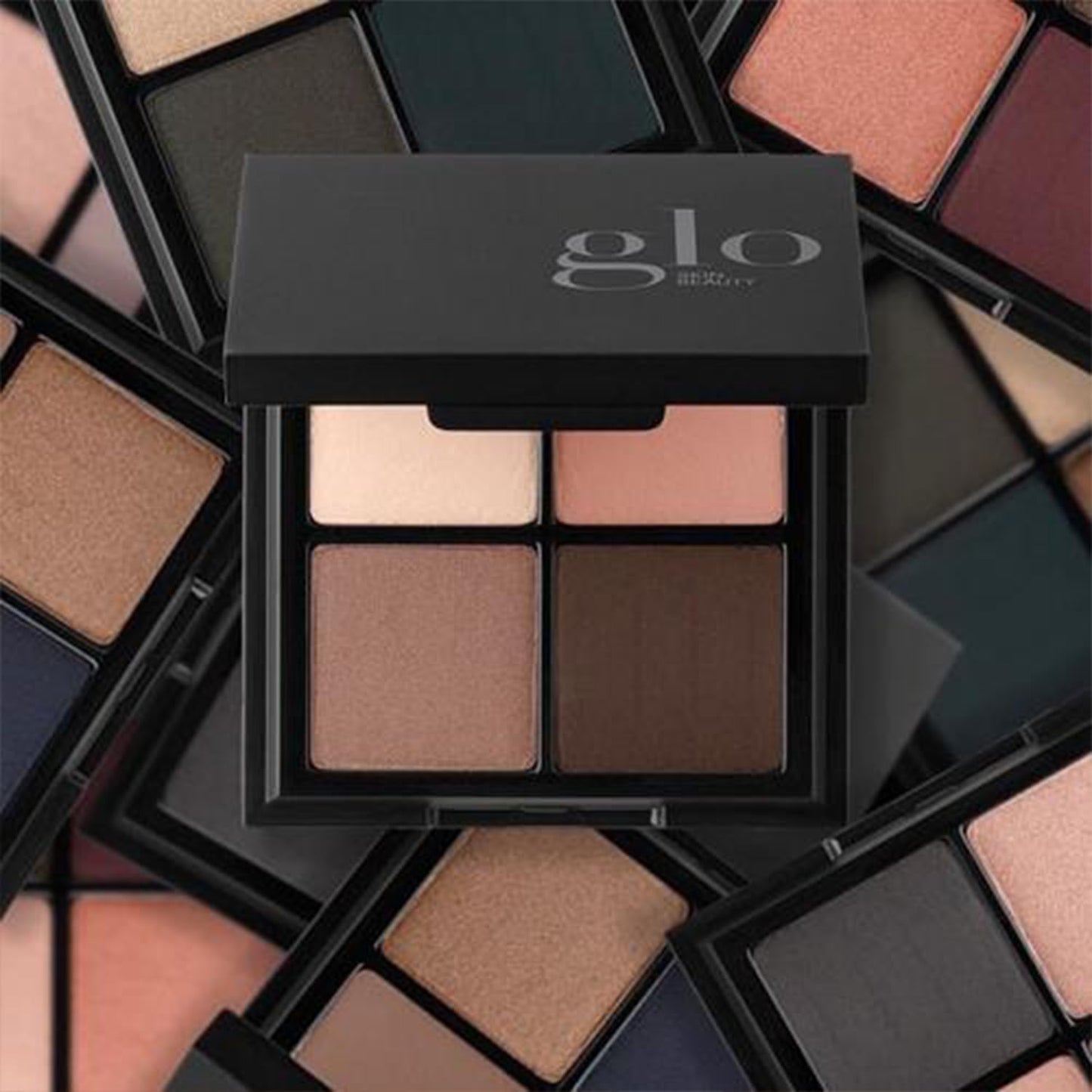 Glo Skin Beauty Eye Shadow Quad | Expertly Matched Shades for A Custom Eye Statement, (Cool Glow)