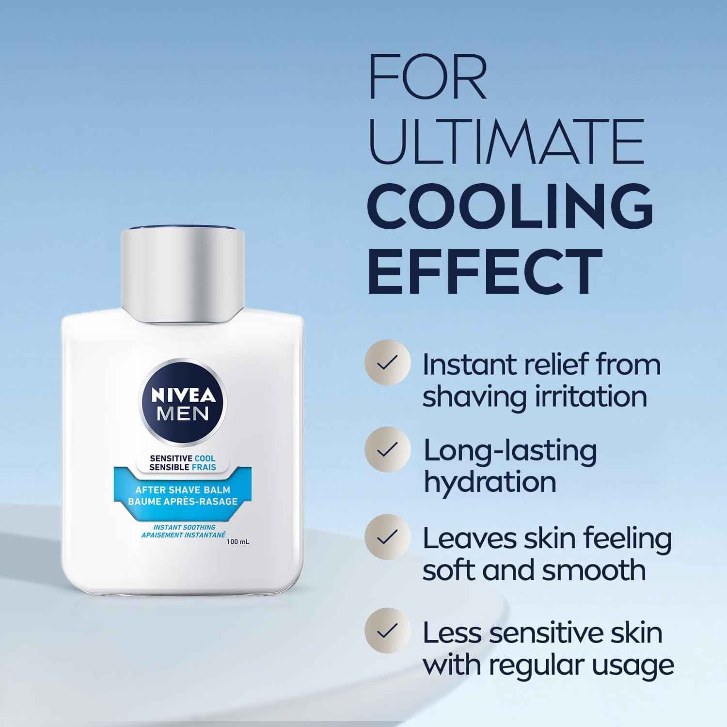 Nivea Men Sensitive Skin Cooling After Shave Balm, 100 ml