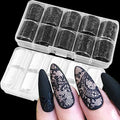 20 Rolls Black and White Lace Nail Transfer Foil Set for Acrylic Nails