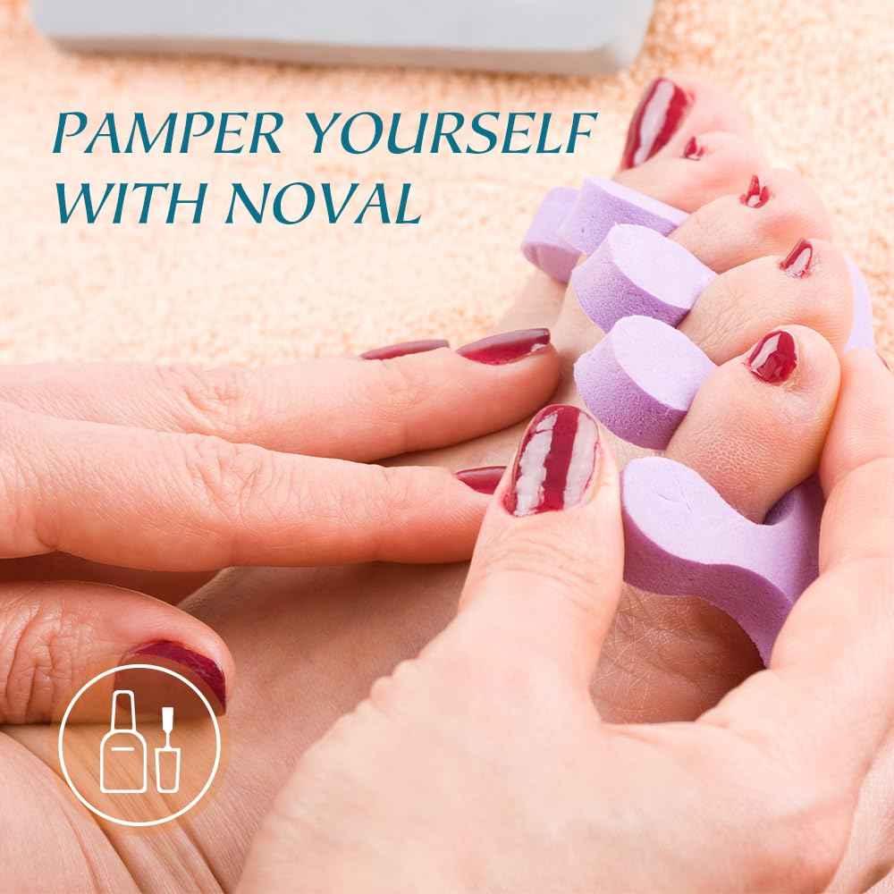 NOVAL Toe Separator Pedicure Toe Separators Foam Bulk,200 PCS (100 Pairs) Toe Separators Pedicure for Nail Polish Nail Salon,for Women & Girls