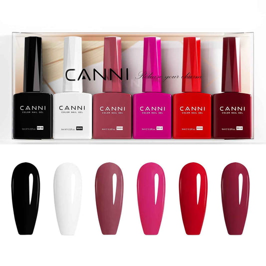 CANNI 6Pcs + 6Pcs Gel Nail Polish Set