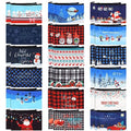 Abbylike 36 Pcs Christmas Makeup Bags Bulk Gifts Plaid Cosmetics Santa Gnomes Elk Snowman Xmas Purse Double Sided Goodie Bags for Women Travel Holiday Present,18 Styles (Christmas)