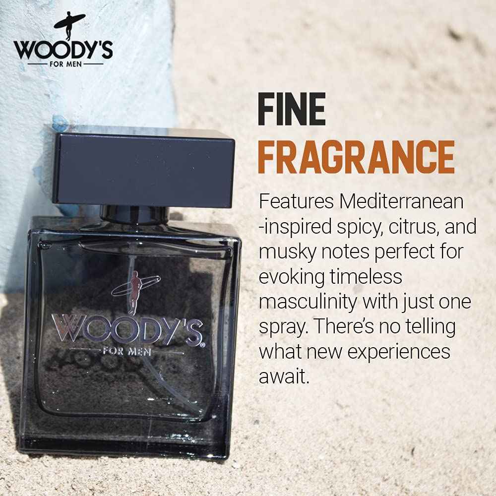 Woody's Cologne for Men - Refreshing & Long-Lasting Fragrance Scent, Masculine Citrus Notes, Men's Cologne for Everyday Wear, 3.4 fl oz