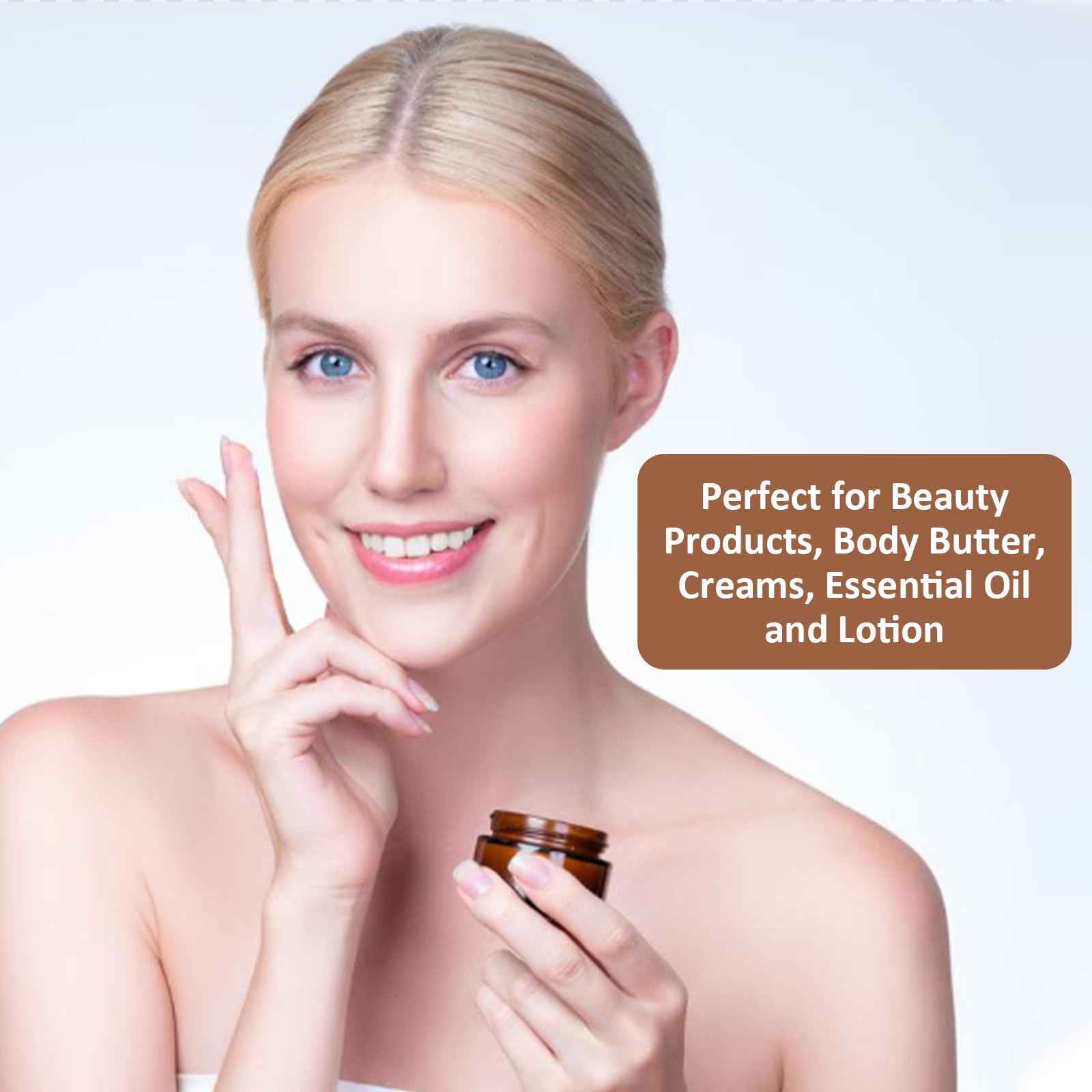 ABuff 100 Pack 1oz Amber Plastic Jars with Lids 30ml Empty Cosmetic Jars Leak Proof Container Refillable Makeup Containers Travel Cosmetic Containers for Lotions Sample Cream