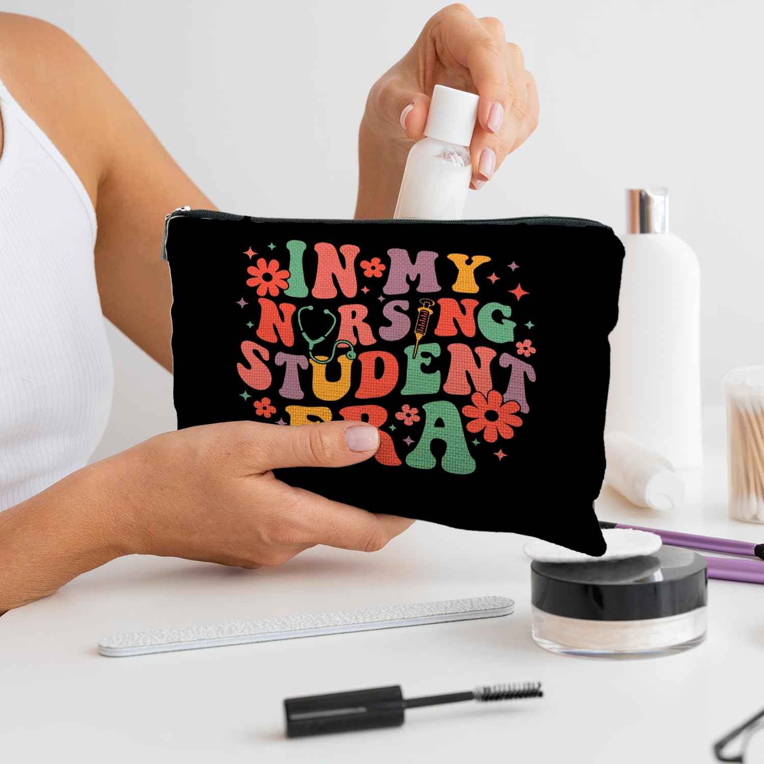 RYYCDOI Nursing School Student Gifts, In My Nursing Students Era Makeup Cosmetic Bag, Nursing School Essentials