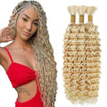 #613 Honey Blonde Deep Wave Braiding Hair 26" - 3 Bundles