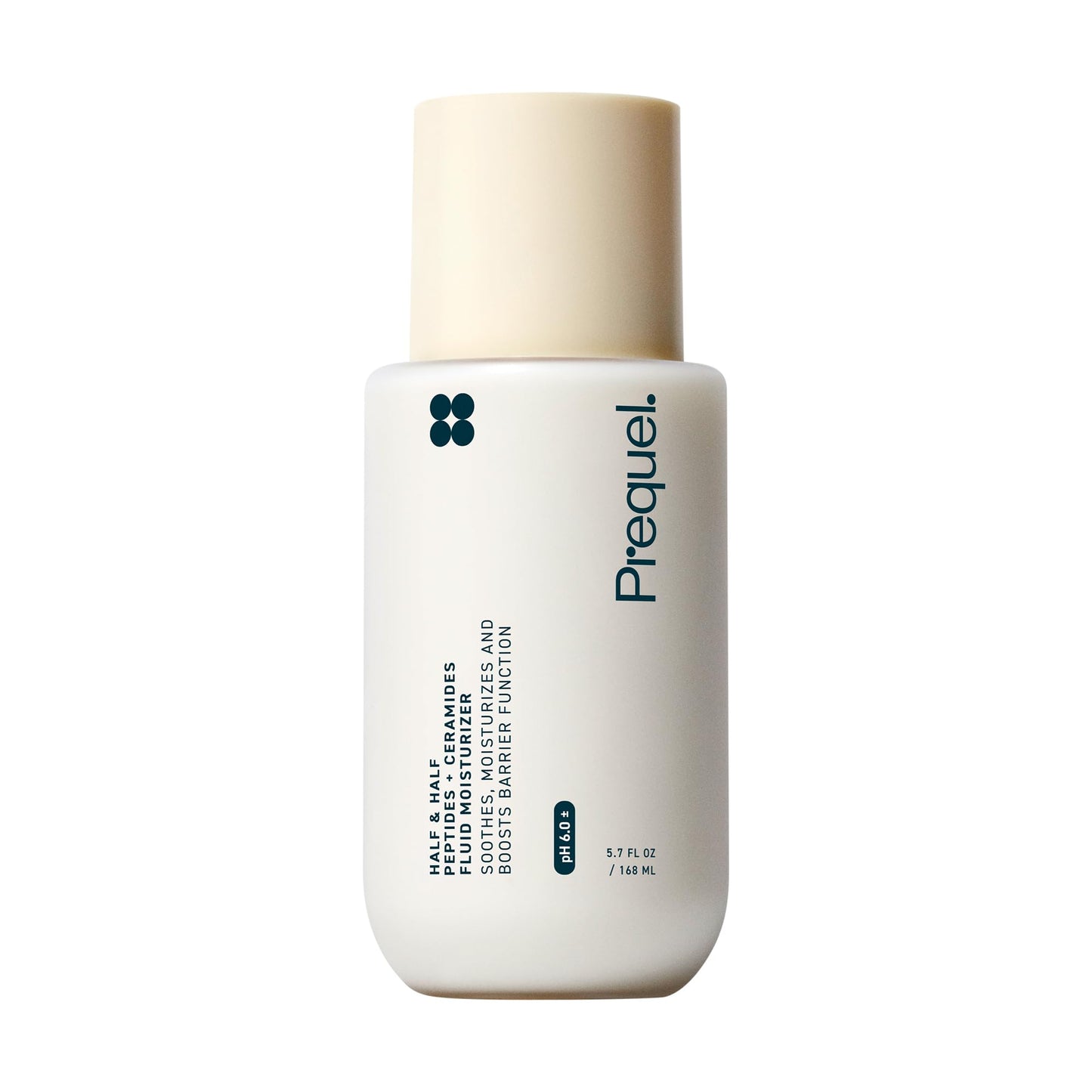 Prequel Skin Half and Half Fluid Moisturizer Face Cream. Lightweight Ceramide Peptide Lotion for All Skin Types, including Dry and Sensitive. Hydrating Facial Cream for Women and Men
