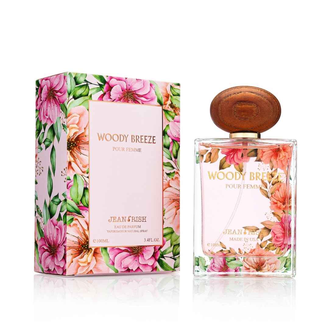 Jean Rish Woody Breeze Eau De Parfum - Perfume for Women (3.4 Fl Oz / 100ml) with Pear, Jasmine & Vanilla Notes - Long Lasting and Luxury Fragrance, Made in USA
