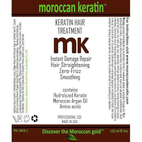 Brazilian Keratin Hair Treatment Blowout Straightening Product Professional Grade Natural Organic Looking Results at Home or Salon (8oz, 2 bottles)