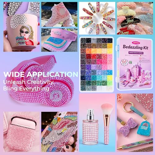 All-In-One Bedazzling Kit with 48000 Pcs 3mm Rhinestones