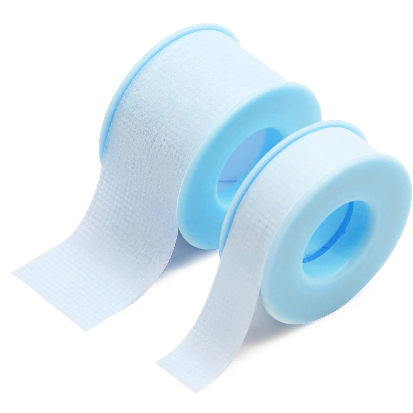 Embagol Lash Tape for Eyelash Extensions Blue Eyelash Tape for Extensions Sensitive Silicone Gel Easy Tear Breathable Medical Microporous Eyelash Extension Tape (2 Rolls×2 Sizes)