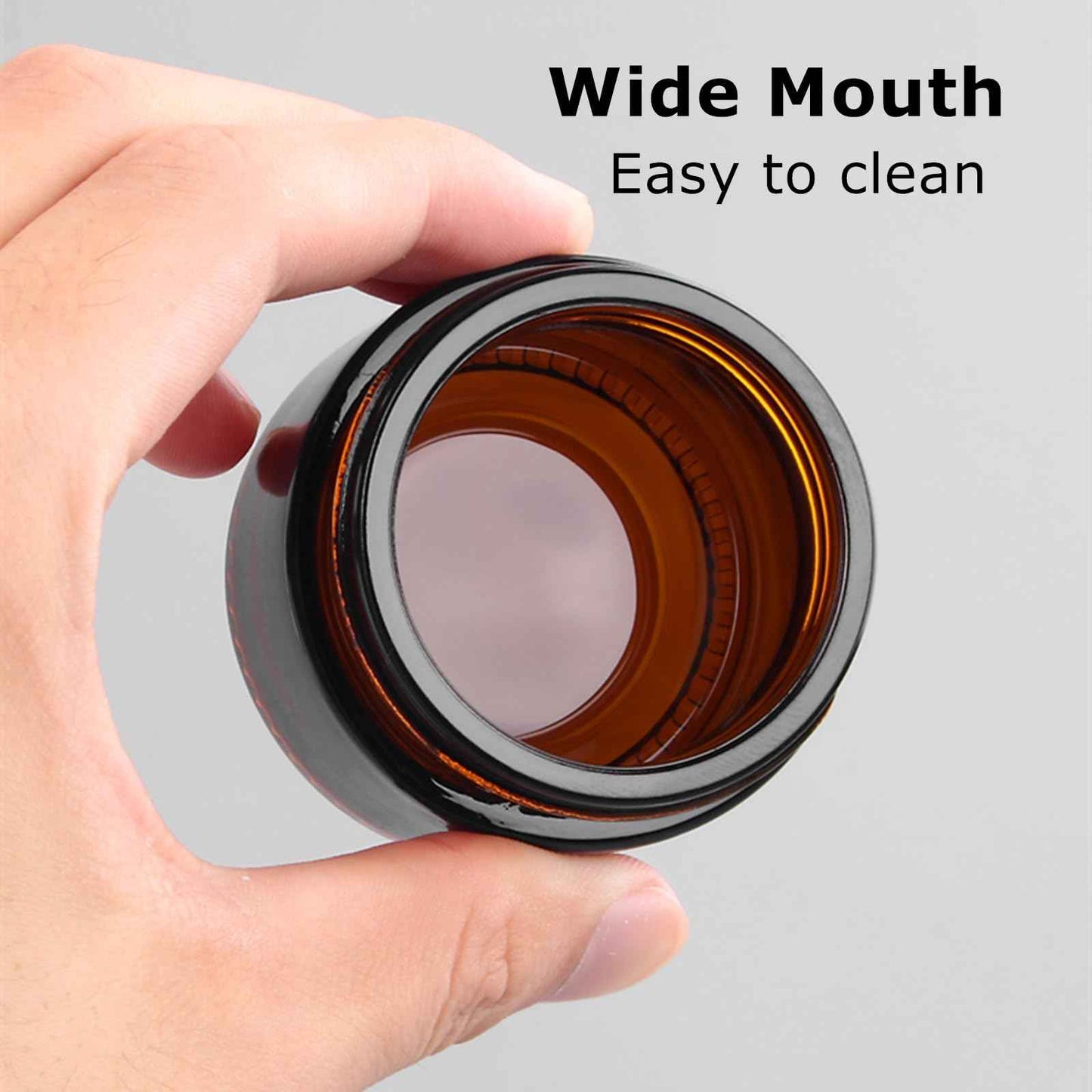 Zentriqlla 36 Pack 1oz Amber Glass Jars with Black Lids, Small Round Cosmetic Jars with with Inner Liners, Glass Containers for Homemade Creams, Candle, Skincare, Lotion, Travel