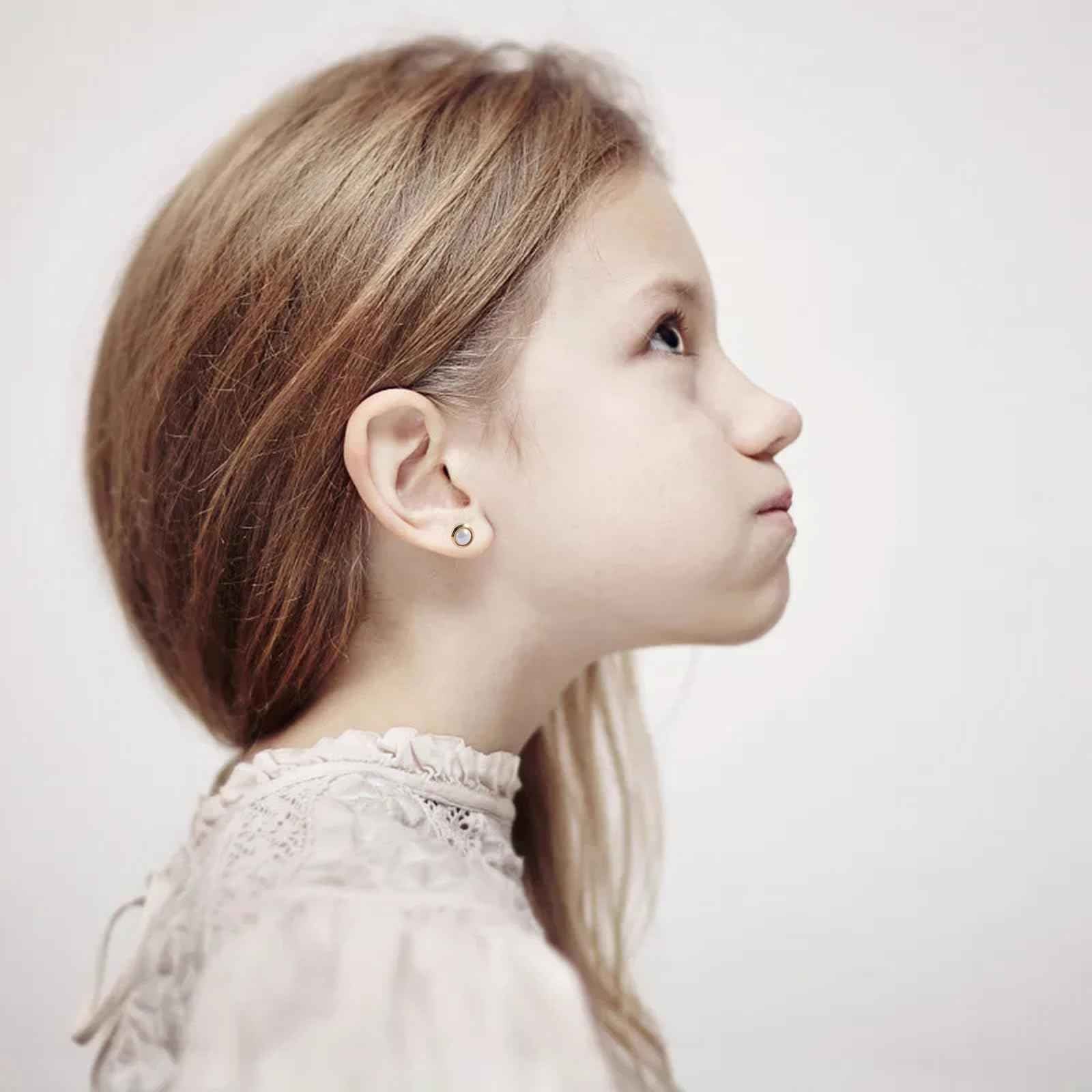 Orglace Ear Piercing Kit,Self Ear Piercing Gun Tools at Home,Stainless Steel Piercing Earrings Jewelry Stud Earrings for Men Women (233#-Gold)