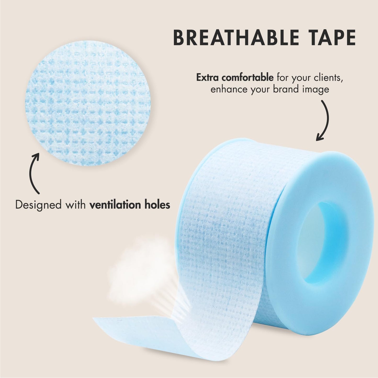 Embagol Lash Tape for Eyelash Extensions Blue Eyelash Tape for Extensions Sensitive Silicone Gel Easy Tear Breathable Medical Microporous Eyelash Extension Tape (0.98in 3.9yd, 1 Roll)