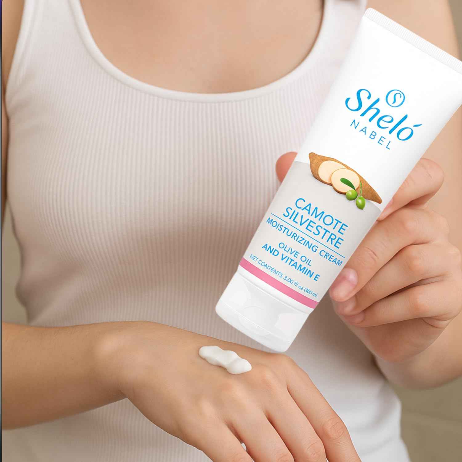 Sheló NABEL Camote Silvestre Moisturizing Cream Olive Oil and Vitamin E Shelo Nabel 3.38 fl oz