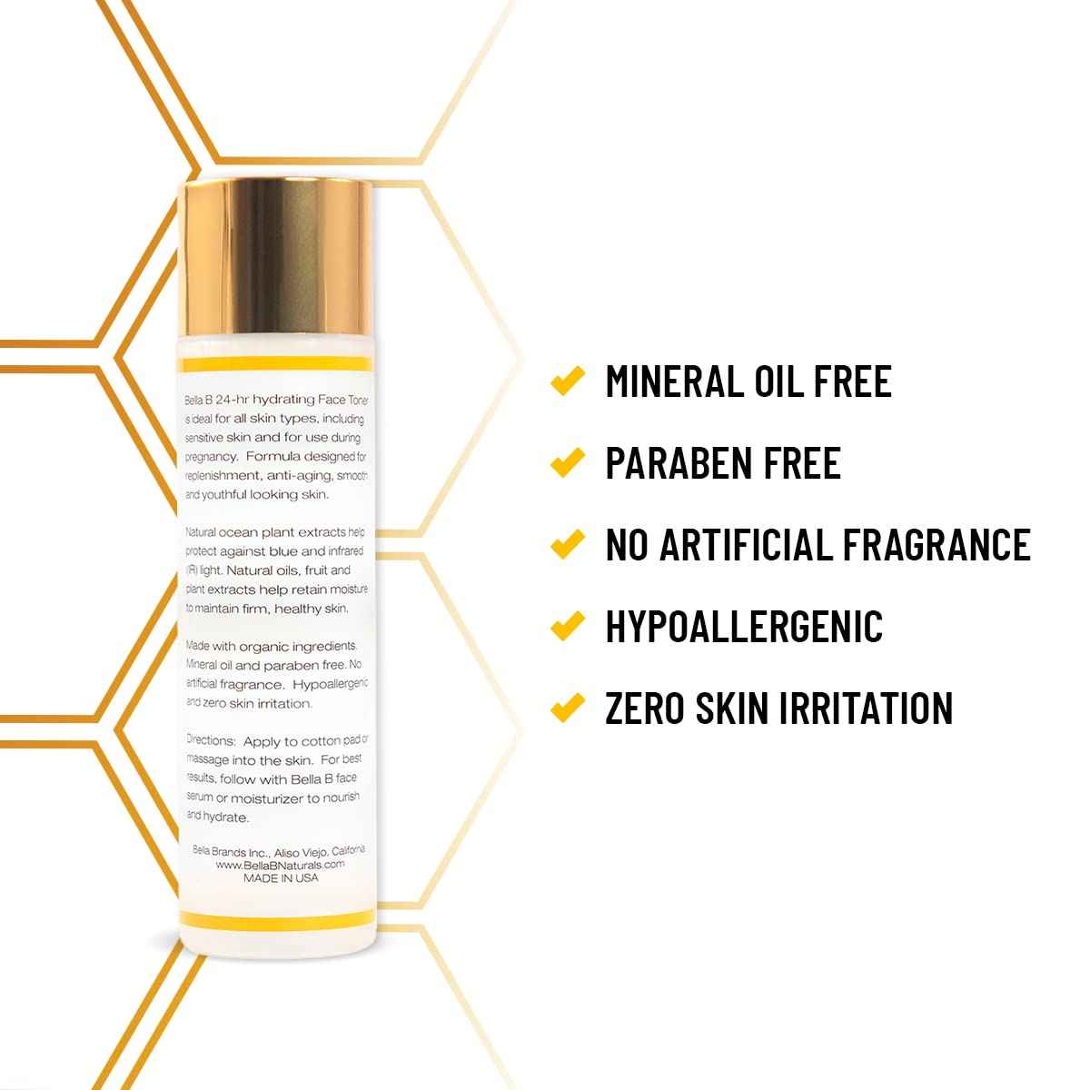 BELLA B Face Toner 5.1 oz Bottle - Pregnancy Skin Care - Pregnancy Toner - Pregnancy Safe Toner - Healthy Beauty - Natural Toner for Face - Fragrance Free Toner - Face Toner Moisturizer