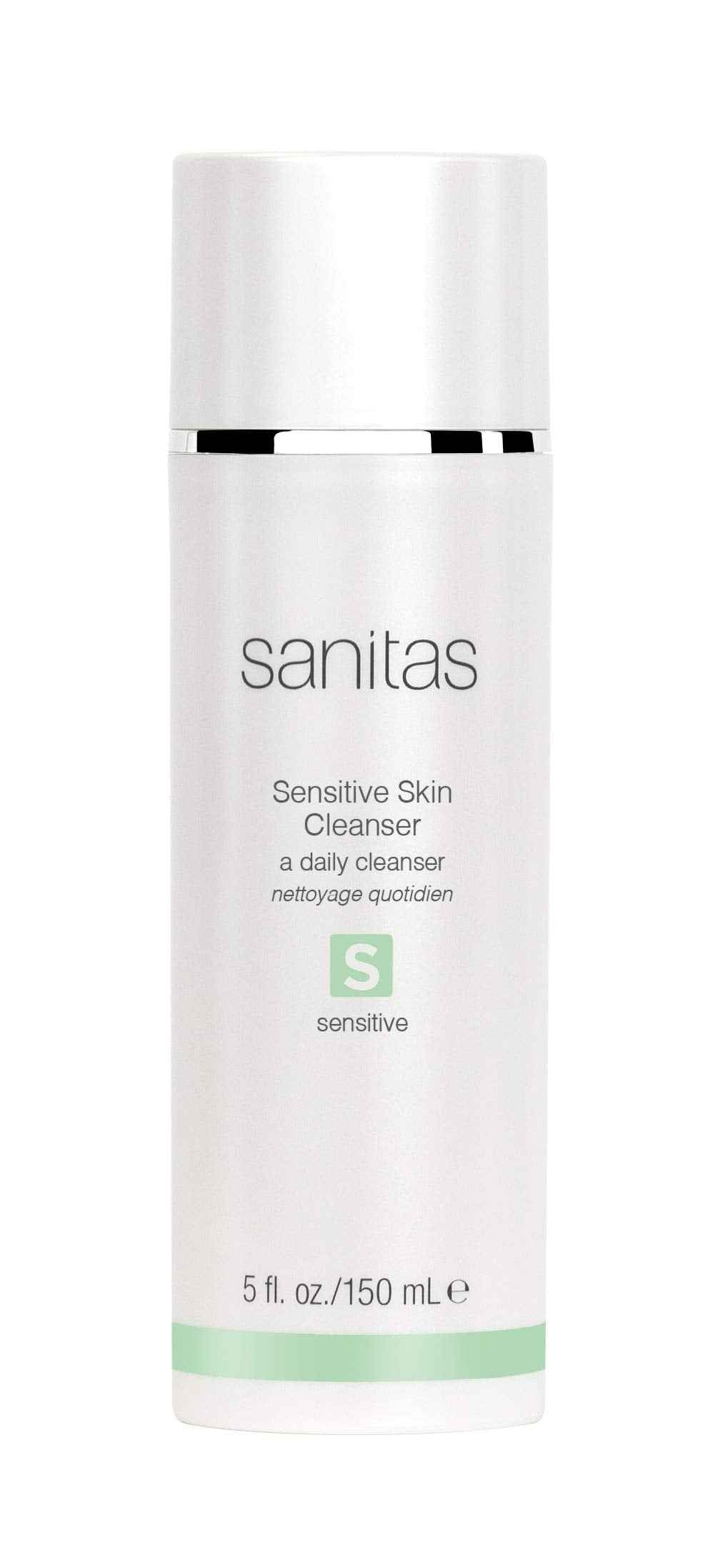 Sanitas Skincare Sensitive Skin Cleanser, Ultra Mild, Protective Cleanse, Fragrance Free, Aloe Vera, Beta Glucan, 5 Ounces