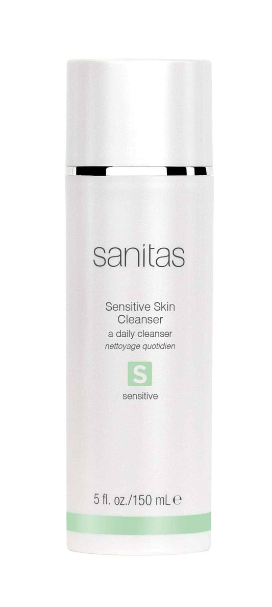Sanitas Skincare Sensitive Skin Cleanser, Ultra Mild, Protective Cleanse, Fragrance Free, Aloe Vera, Beta Glucan, 5 Ounces