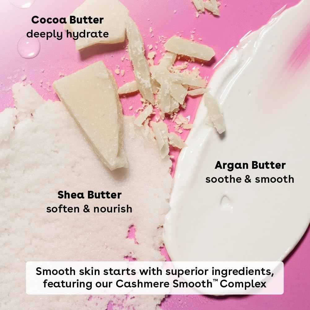 eos Vanilla Cashmere Skin Collection 3-Step Bundle - Pre-Shave Scrub, Butter, Post-Shave Body Cream