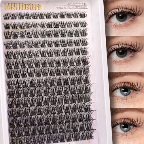 C Curl Lash Clusters 140pc Wispy Eyelash Extension Kit 8-16MM
