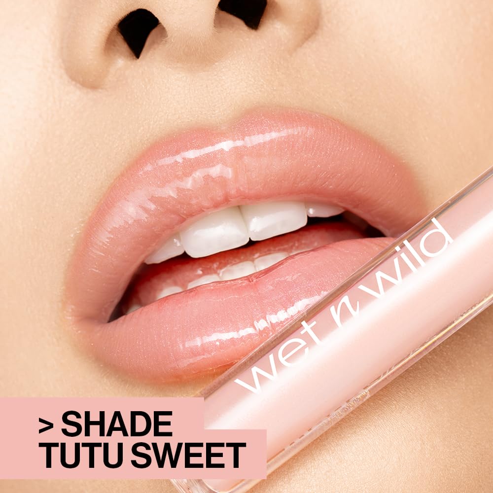 wet n wild MegaSlicks Lip Gloss, Ultra-Glossy, Vitamin-E Enriched, Ultra-Gloss High Shine Moisturizing, Cruelty-Free & Vegan - Crushed Diamonds