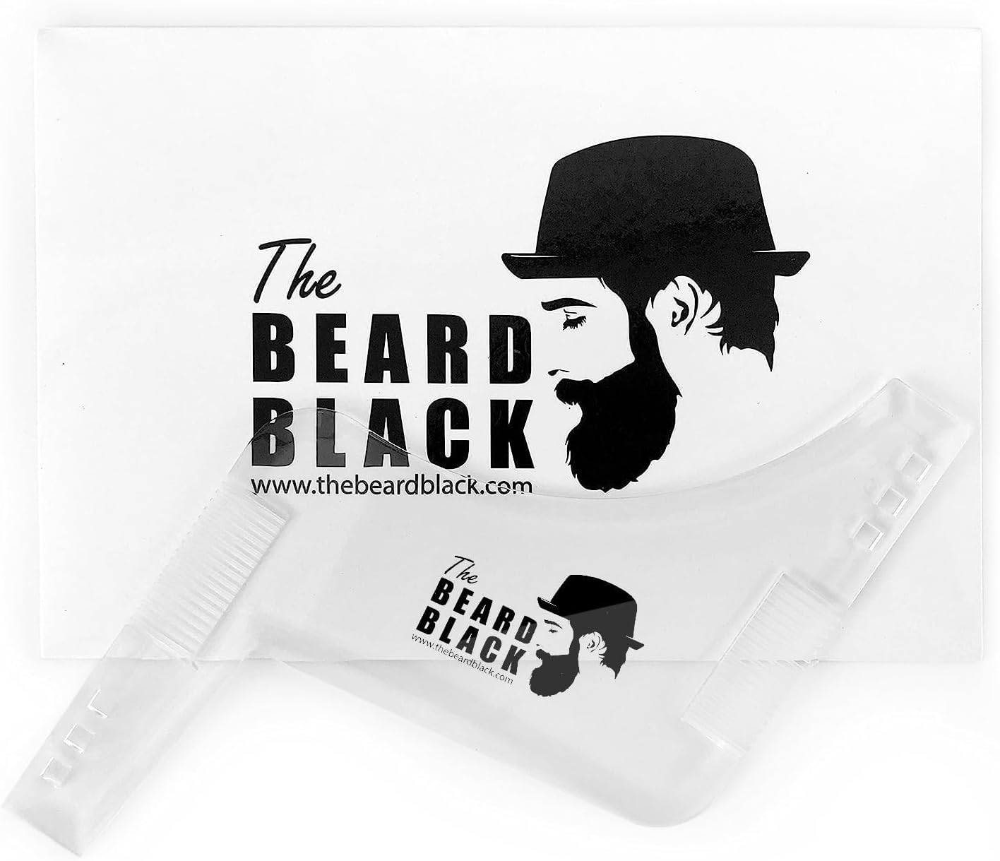 The BEARD BLACK Beard Shaping & Styling Tool with Inbuilt Comb, Perfect for Line Up & Edging, Use with Beard Trimmer or Razor