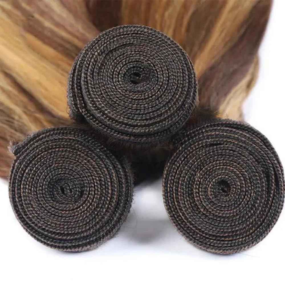 Honey Blonde Bundles Human Hair Ombre Body Wave Bundles Highlight Brown Bundle 18 20 22 Inch Brazilian Unprocessed Virgin Remy Hair Extensions 300g