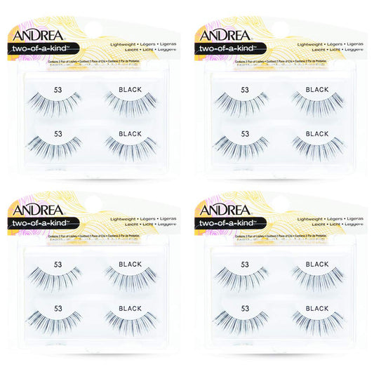 Andrea Two of a Kind False Lashes #53 Black, 4 Pack