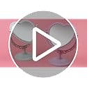 Pink Heart Vanity Mirror 360° Swivel Double Sided Makeup