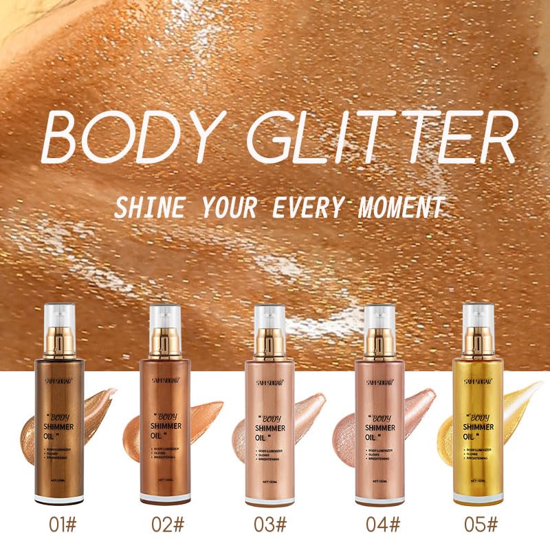 Shimmer Body Oil - Moisturizing Glow Highlighter 100ml