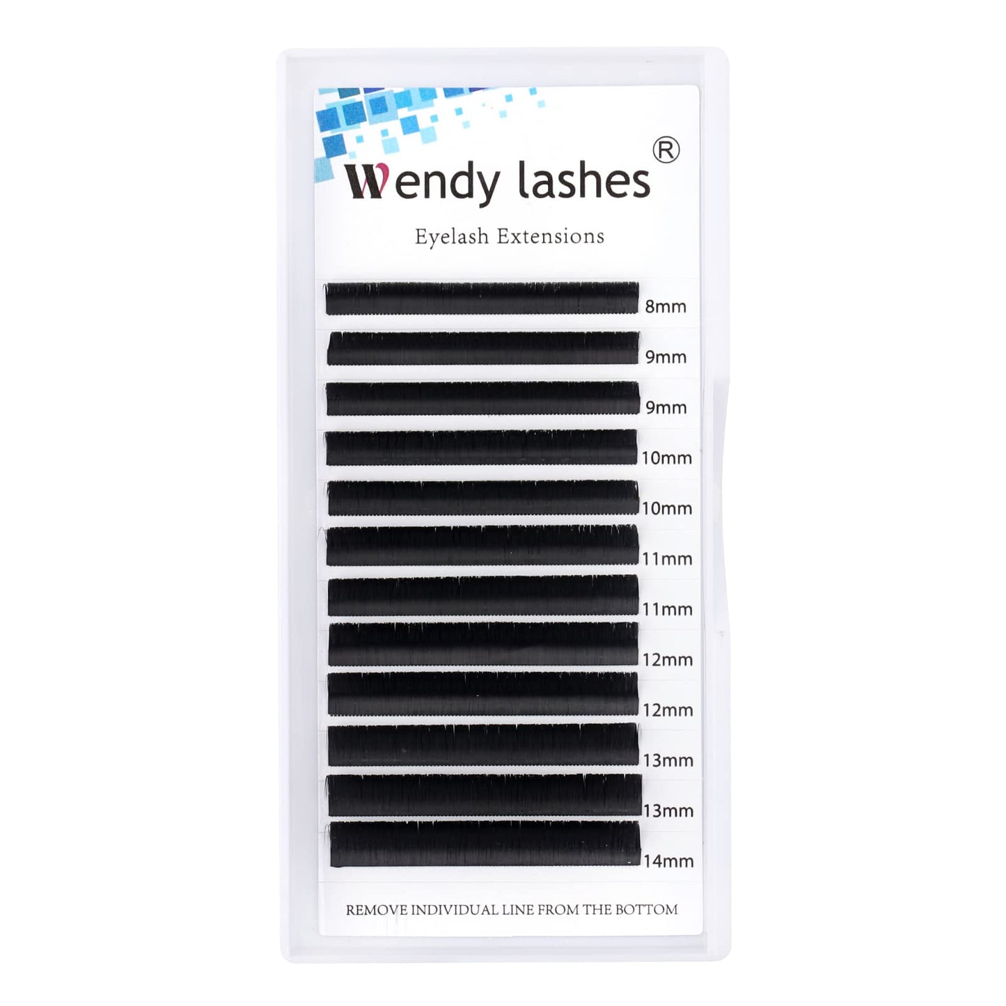 Volume Eyelash Extension 0.05 D Curl 18-24mm Mixed Easy Fan Rapid Blooming Lashes 3D 4D 6D 10D 20D Lash Extensions By WENDY LASHES(0.05D, 18-24mm)