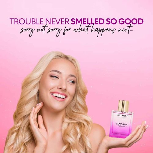 BellaVita Luxury SENORITA Perfume for Women (3.4 fl.oz) | Floral & Fruity Fragrance with Pomegranate, Mint & Musk | Notes of Yuzu and Lotus | Vegan & Cruelty-Free Womens Perfume