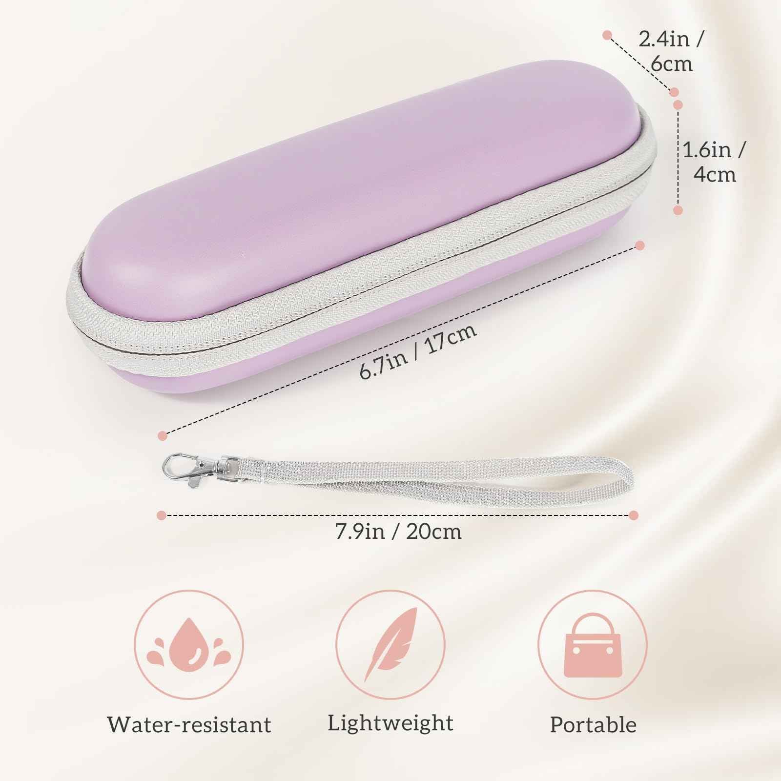 ProCase Hard Travel Case for SolaWave 4-in-1 Facial Wand, EVA Protective Case for Radiant Renewal, Women Face Skincare Storage Room for USB Cable Charger - Purple