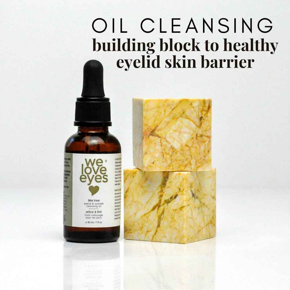 We Love Eyes - Natural Eyelid Cleansing Oil with Tea Tree - Allergen Removal - Preservative-Free - Australian Tea Tree Oil - 30ml
