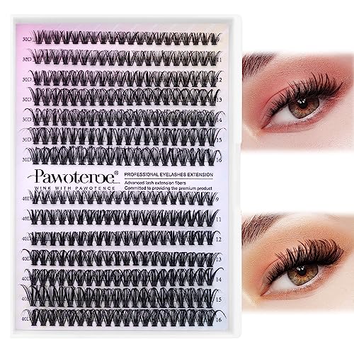 Pawotence Lash Clusters 280pcs - DIY Eyelash Extensions 9-16mm