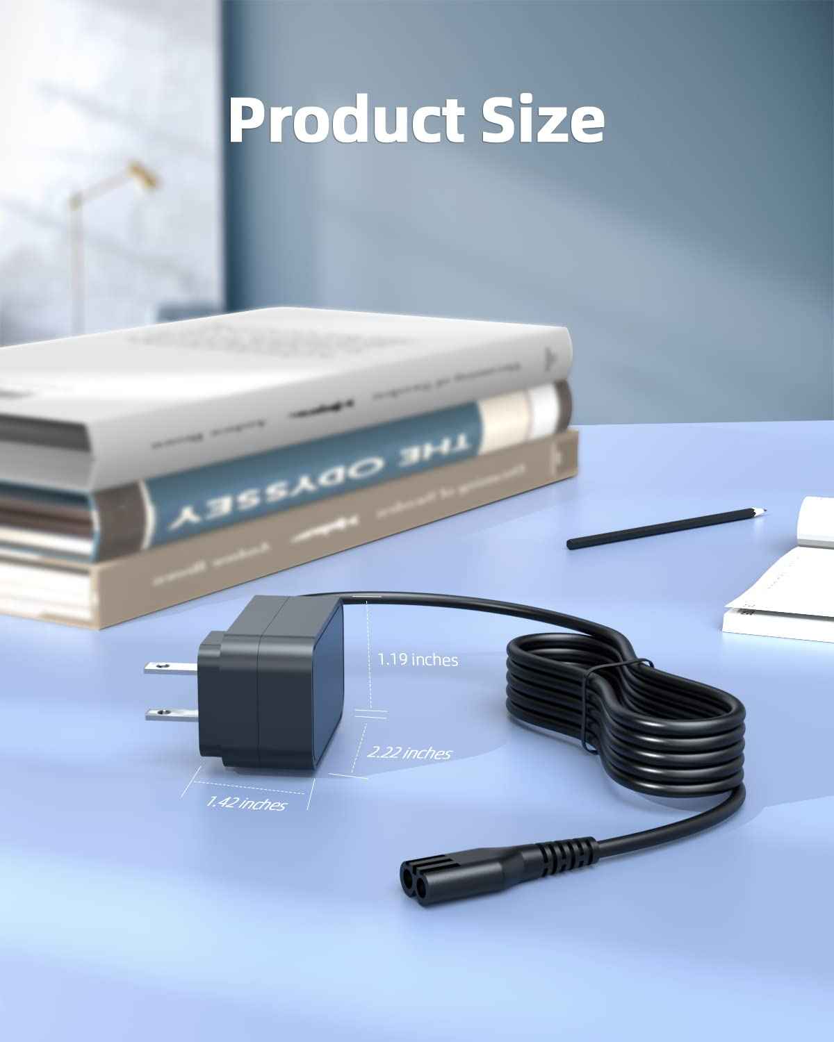 4V Charger Fit for Wahl Cordless Magic Clipper 8148 8164 8591 8509 1919 8591L 8148L 8148-308 08504-400 97225-002 Clip Shaver, AC Adapter Power Cord Supply for Sterling 4, S010AZM0400200