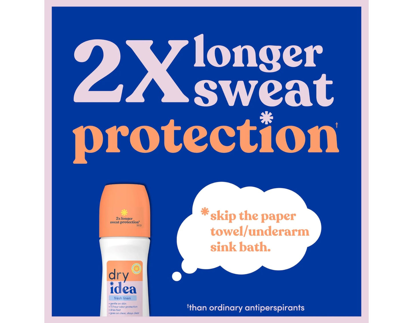 Dry Idea Fresh Linen Roll-On Antiperspirant Deodorant Fresh Linen 3.25 Ounce (Pack of 5)