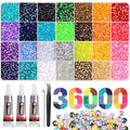 36000 Resin Rhinestones 3mm Jelly AB 28 Colors with Glue & Tweezers
