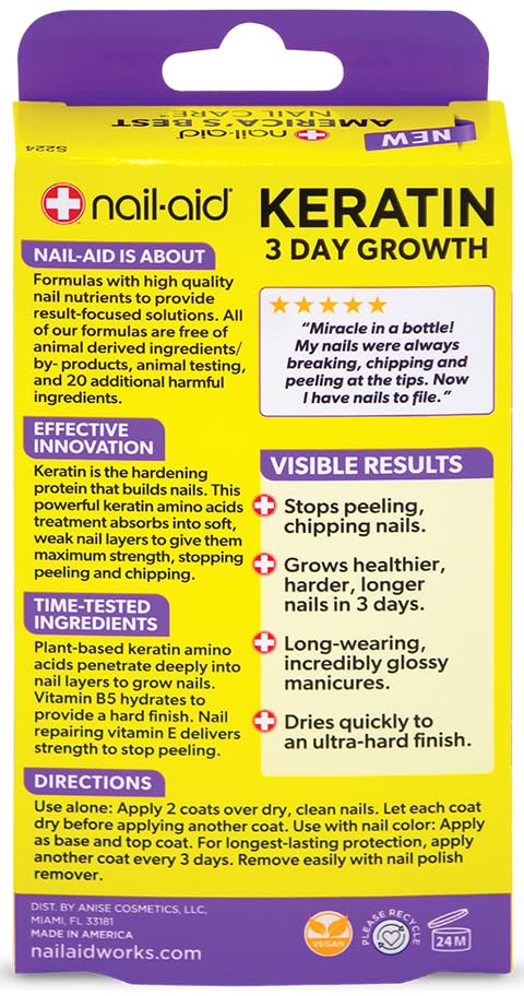 Nail-Aid Keratin 3 Day Growth Nail Strengthener