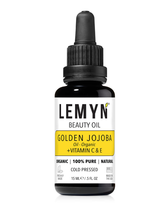 Lemyn Organics Golden Jojoba Oil | Supercharged with Clinically Proven THD Vitamin C | Freshly Made | Deep Hydration & Radiant Boost | Handcrafted Excellence from Santa Barbara