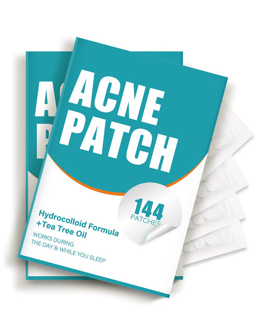 HeroLabs Acne Pimple Patch, Hydrocolloid Acne Patch with Tea Tree Oil, Invisible Acne Spot Treatment, Zit Patch, Blemish Cover, Two Sizes, Vegan, Cruelty Free (144 Count (Pack of 2))