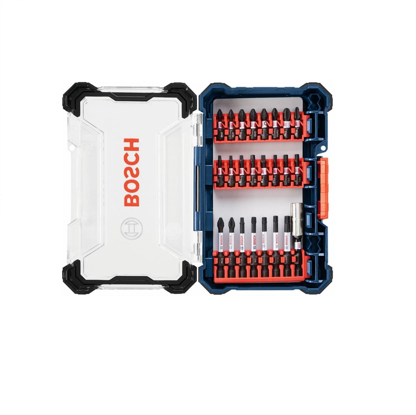 BOSCH SDMS24 24-Piece Assorted Impact Tough Screwdriving Custom Case System Set for Screwdriving Applications