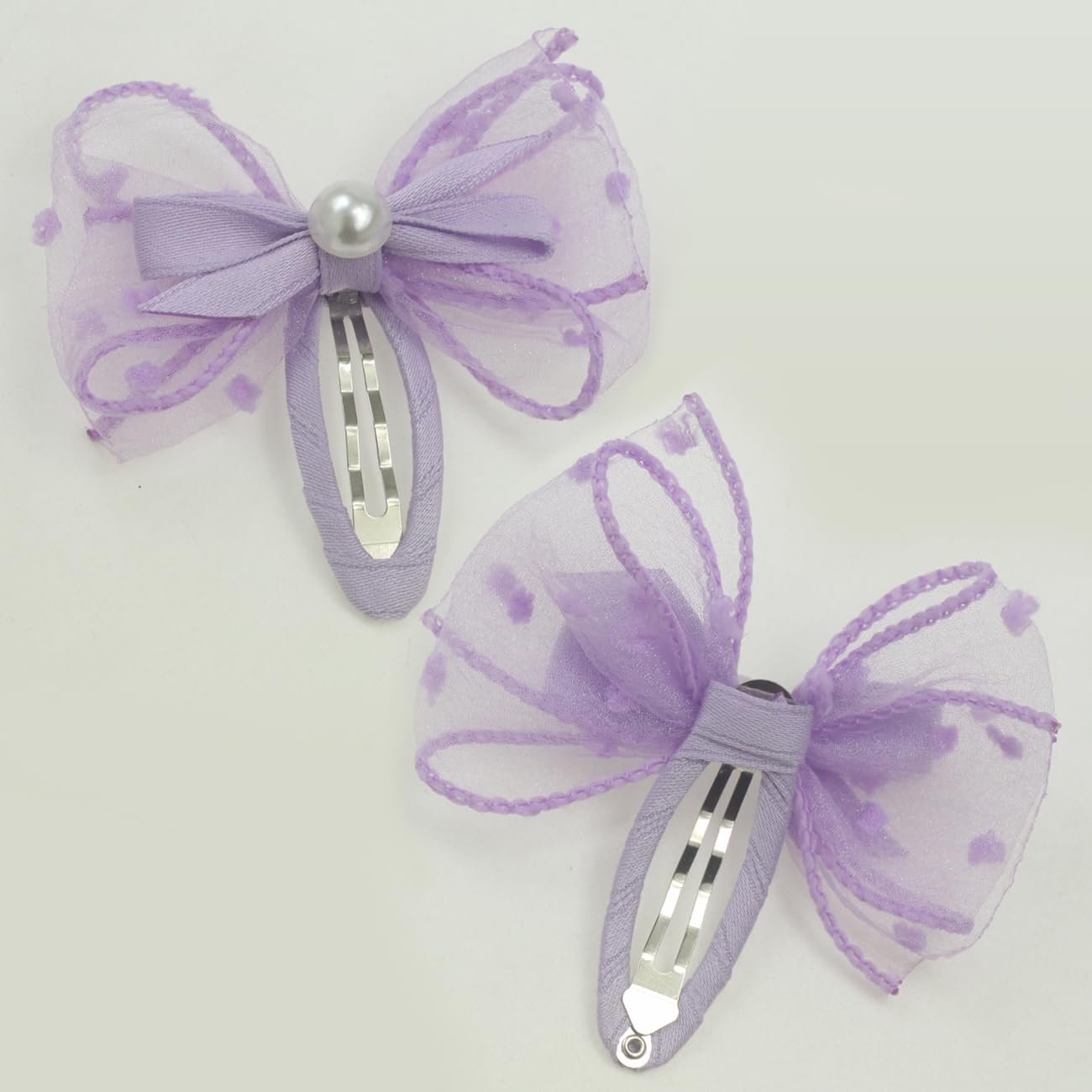 Purple Snap Clips for Toddler Baby Girls Hair Clips -2Pcs